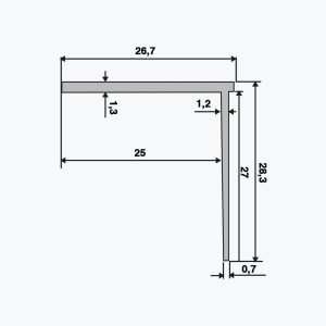 TEMPOLISTEL® B107 gipszkartonlap lezáró szelvény BA25 - Image 2