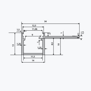 TEMPOLISTEL® B116 lapos LED szelvény - Image 2