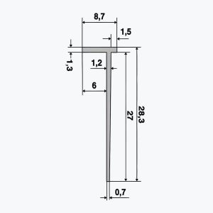 TEMPOLISTEL® B118 BA6 válaszfal záróprofil - Image 2