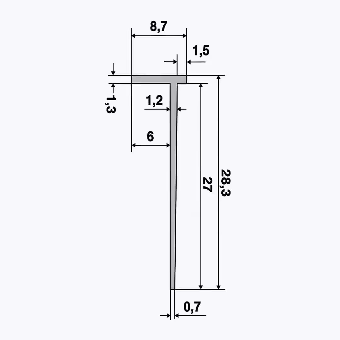 TEMPOLISTEL® B118 BA6 válaszfal záróprofil - Image 2